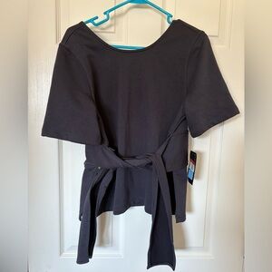 Nike Black Women's Blouse with Tie Waist